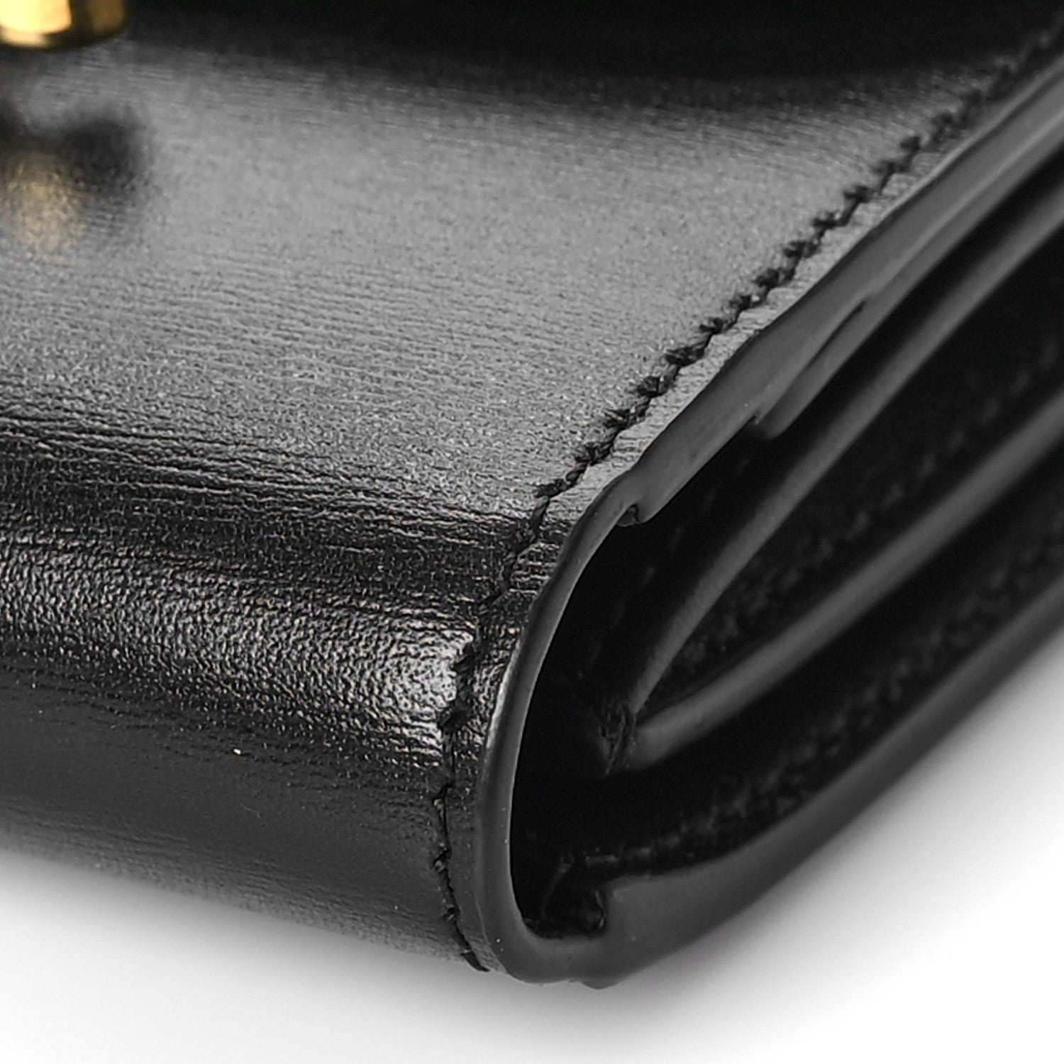 Celine Shiny Smooth Lambskin Small Triomphe Wallet Black 8 of 10