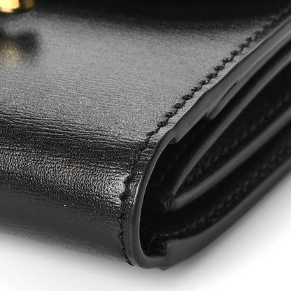 Celine Shiny Smooth Lambskin Small Triomphe Wallet Black 8 of 10
