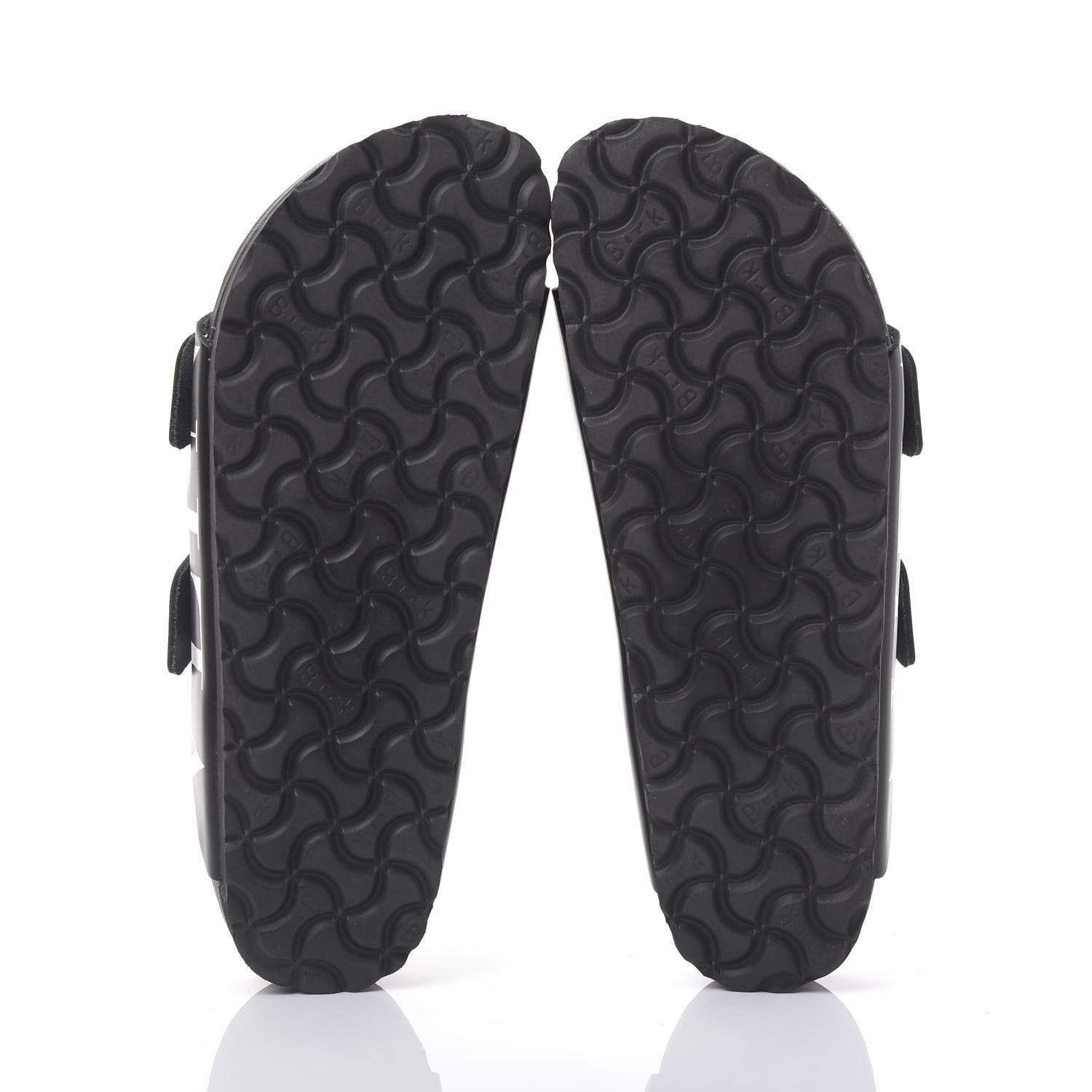 Valentino Garavani Calfskin VLTN Birkenstock Slide Sandals 37 Black 6 of 7