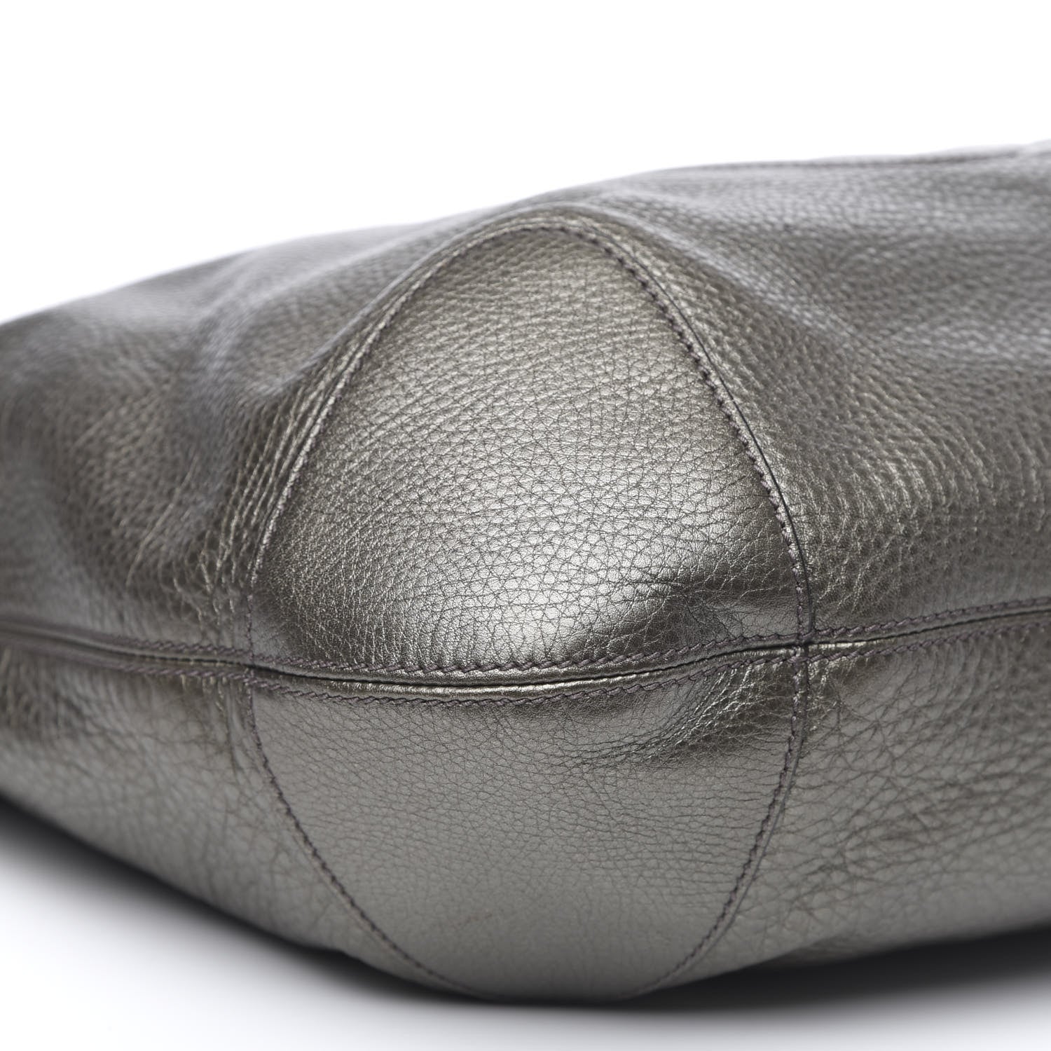 Gucci Metallic Pebbled Calfskin Medium Soho Chain Hobo Sasso 8 of 14