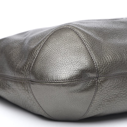 Gucci Metallic Pebbled Calfskin Medium Soho Chain Hobo Sasso 8 of 14