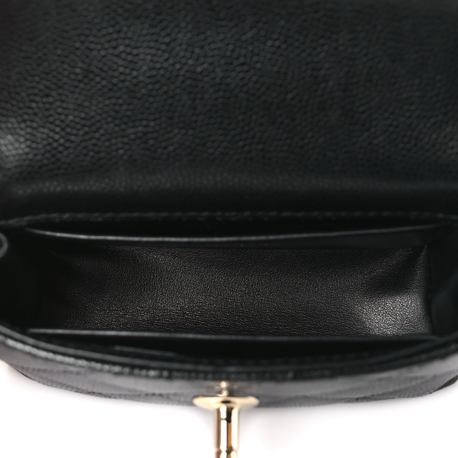 Chanel Caviar Quilted Nano Coco Handle Clutch With Chain Black 5 of 11