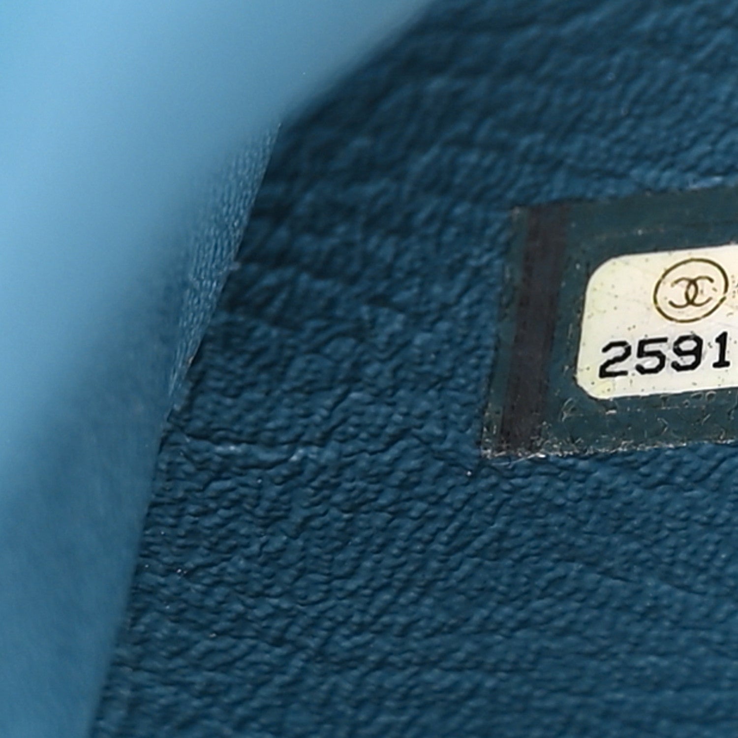 Chanel Lambskin Chevron Stitched Large Envelope Flap Blue 8 of 12