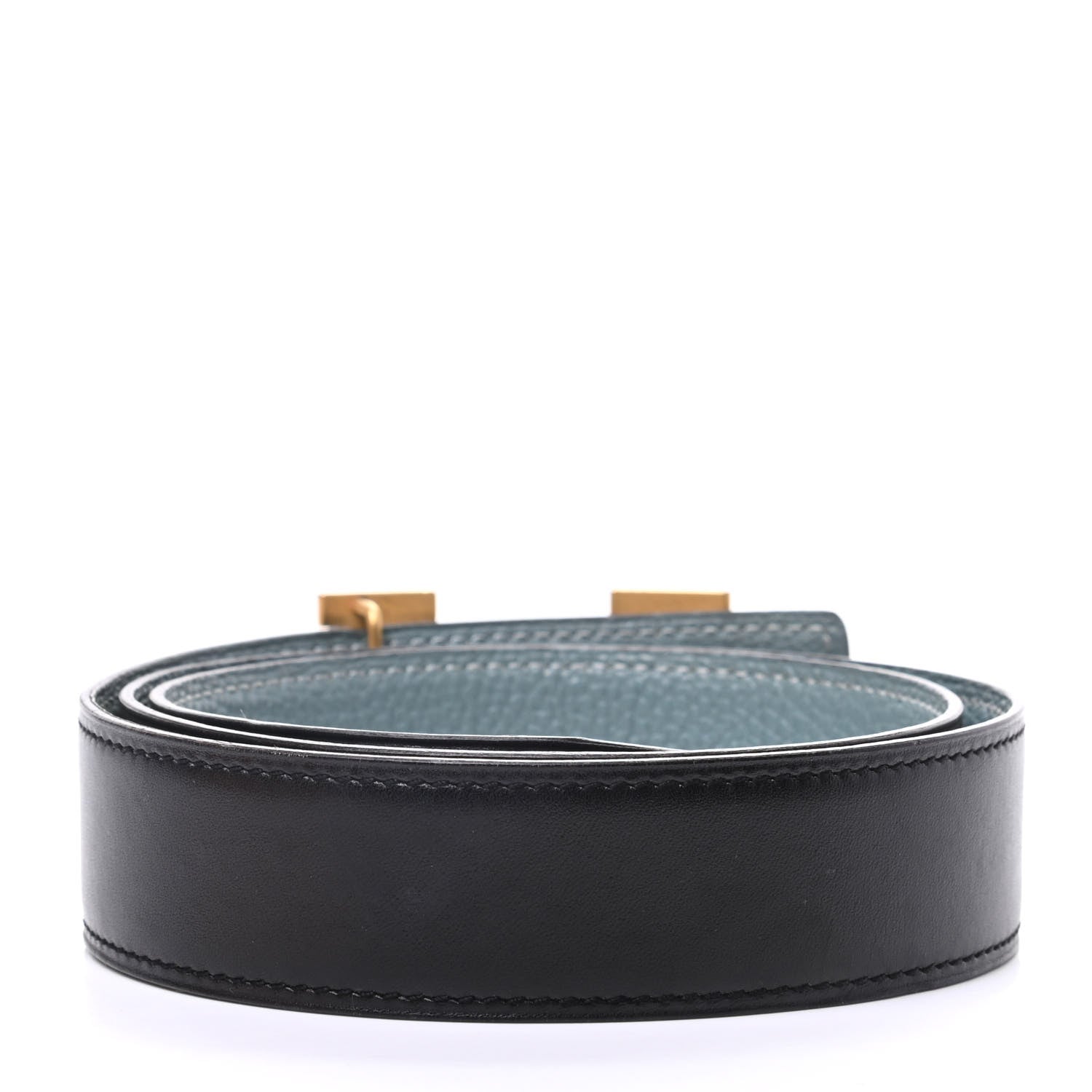 Hermes Box Togo 32mm H Belt 80 Black Ciel 2 of 5