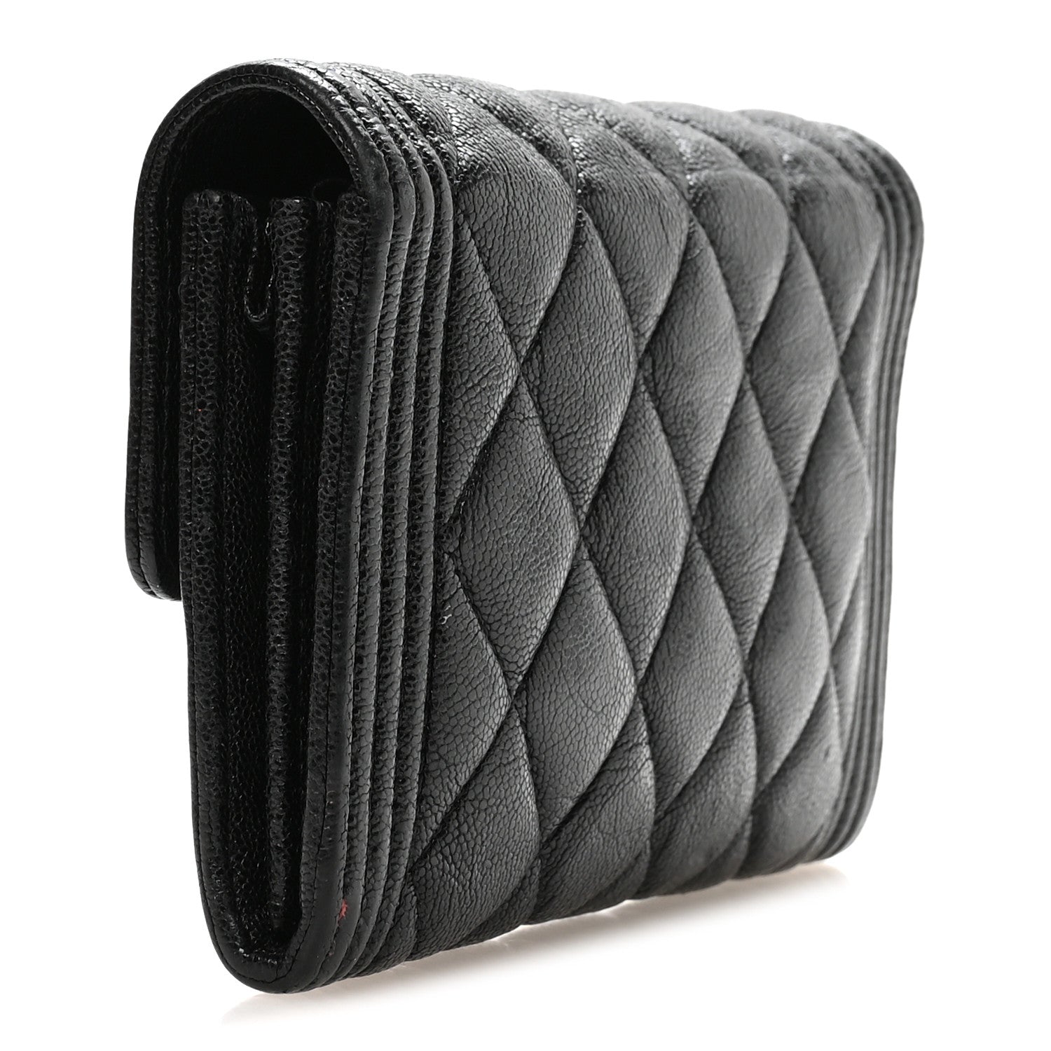 Chanel Caviar Quilted Medium Boy Flap Wallet Black 3 of 9
