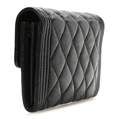 Chanel Caviar Quilted Medium Boy Flap Wallet Black 3 of 9