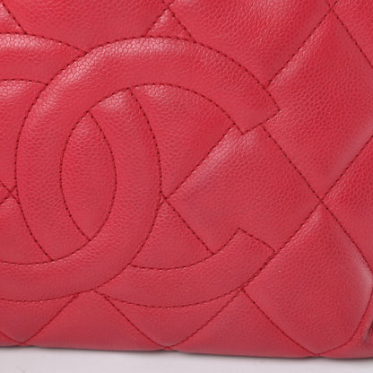 Chanel Soft Caviar Quilted CC Timeless Tote Fuchsia 16 of 19