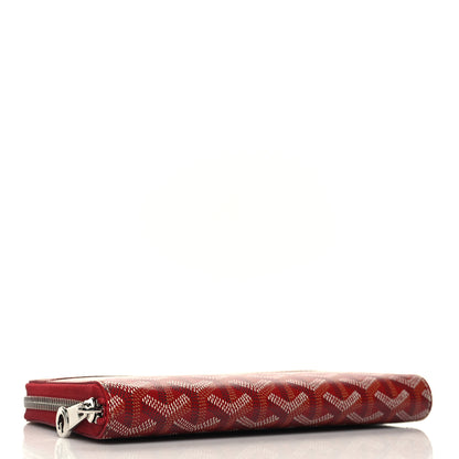 Goyard Goyardine Matignon Zip Around GM Wallet Red 4 of 8