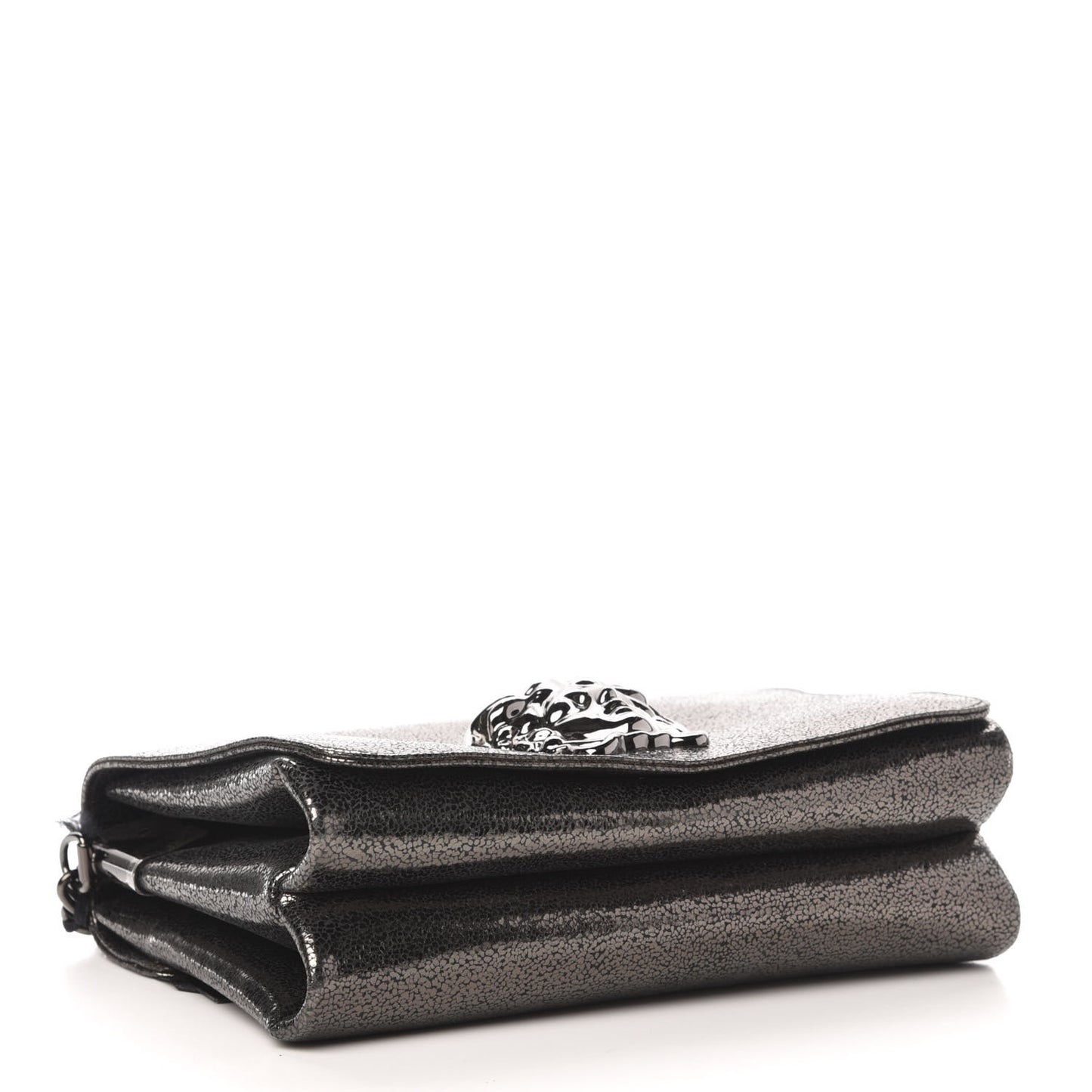 Metallic Suede Palazzo Sultan Shoulder Bag Antracite