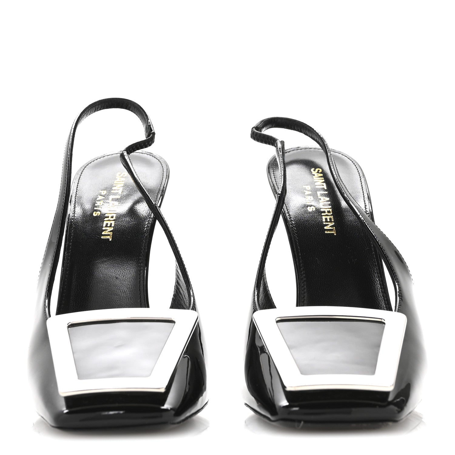 Saint Laurent Patent Maxine 115mm Slingback Pumps 39 Black 3 of 7