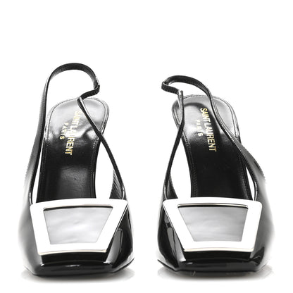 Saint Laurent Patent Maxine 115mm Slingback Pumps 39 Black 3 of 7