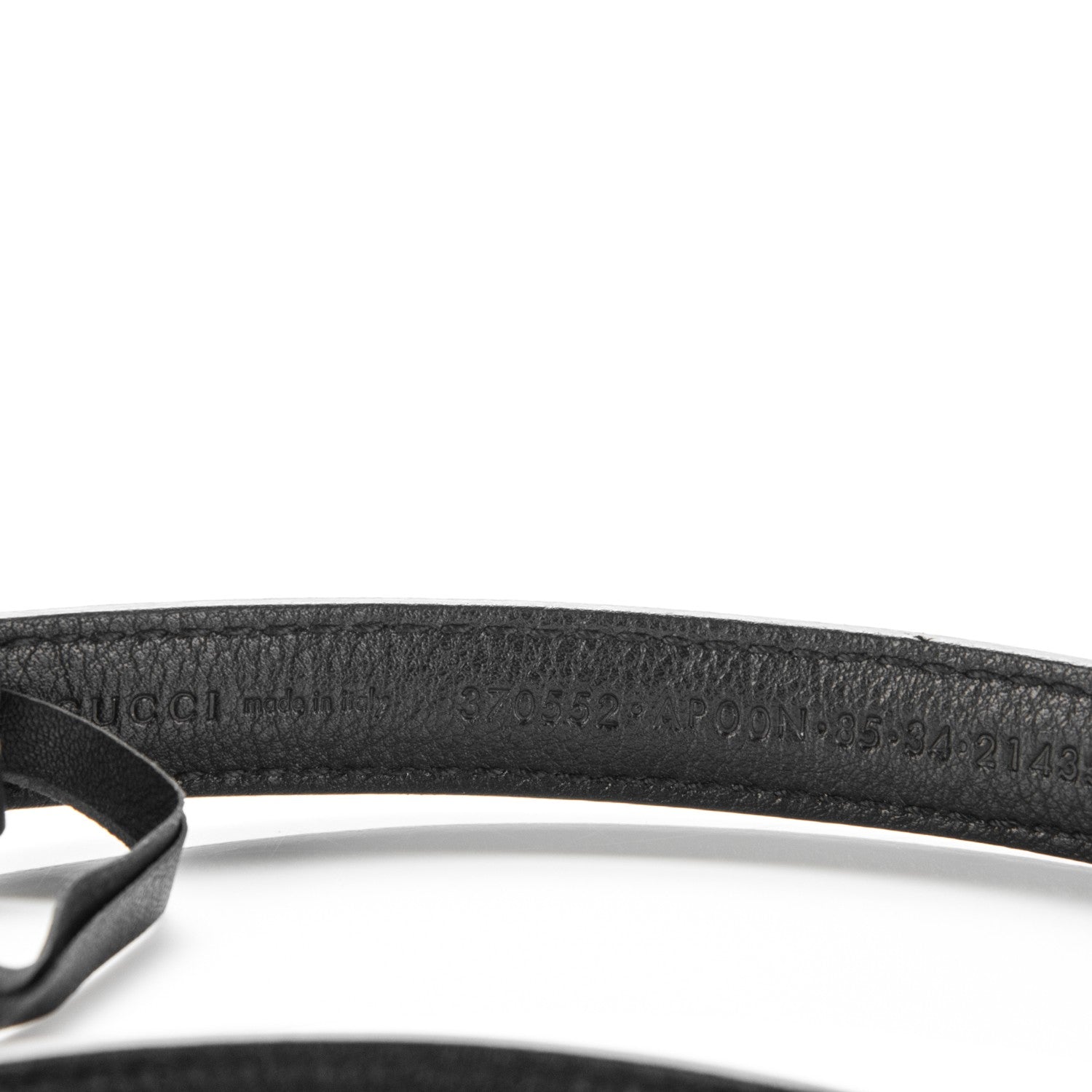 Gucci Moon Calfskin Nickel Interlocking G 20mm Belt 85 34 Black 3 of 4
