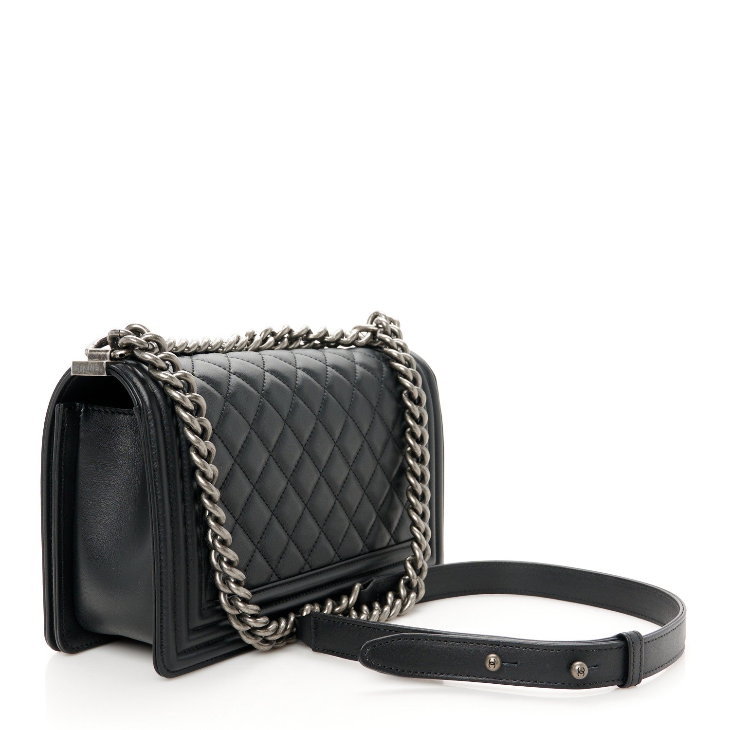 Chanel Calfskin Quilted Medium Boy Flap Black 3 of 11
