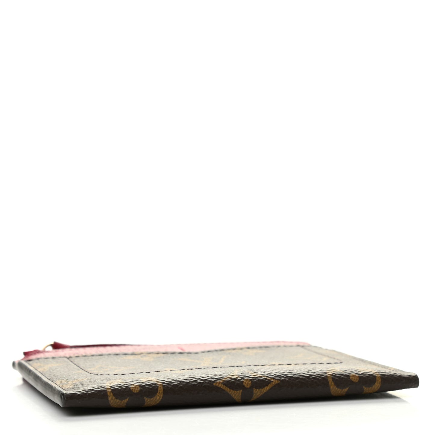 Monogram Zipped Card Holder Fuchsia