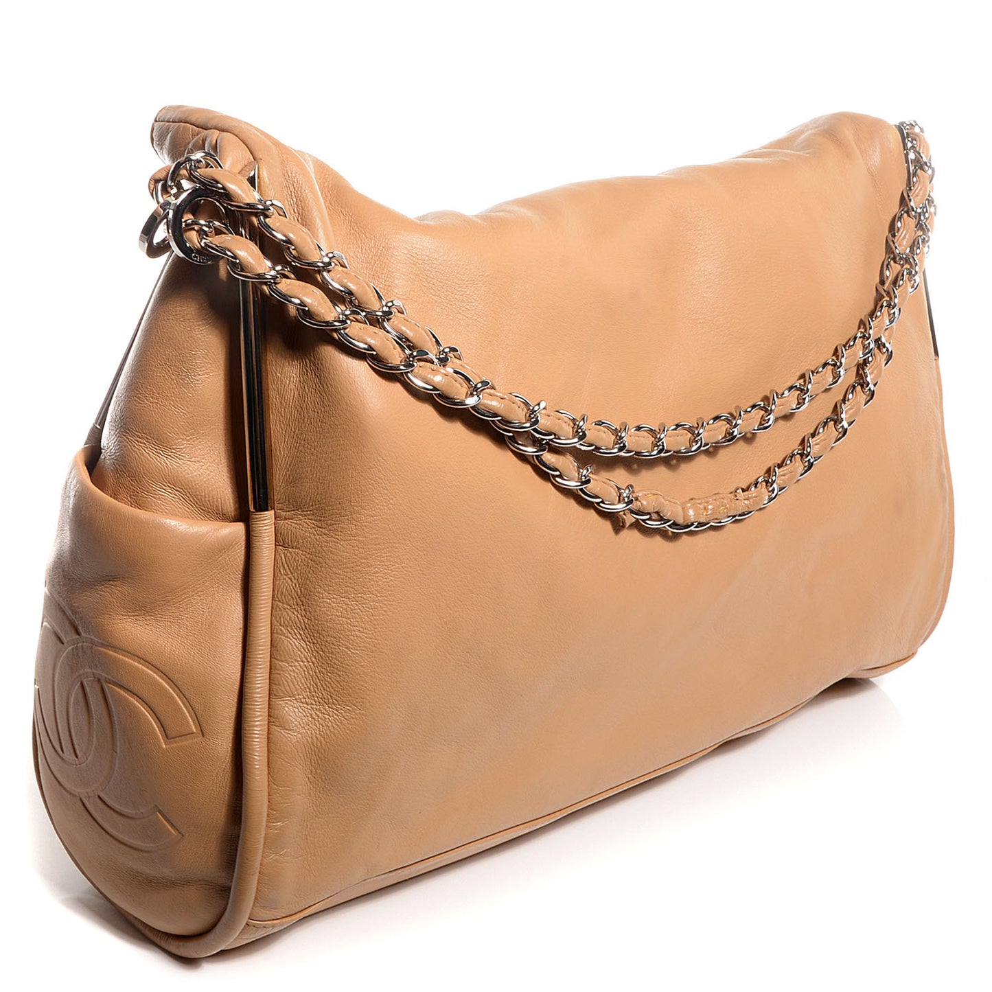 Lambskin Large Ultimate Soft Tote Beige