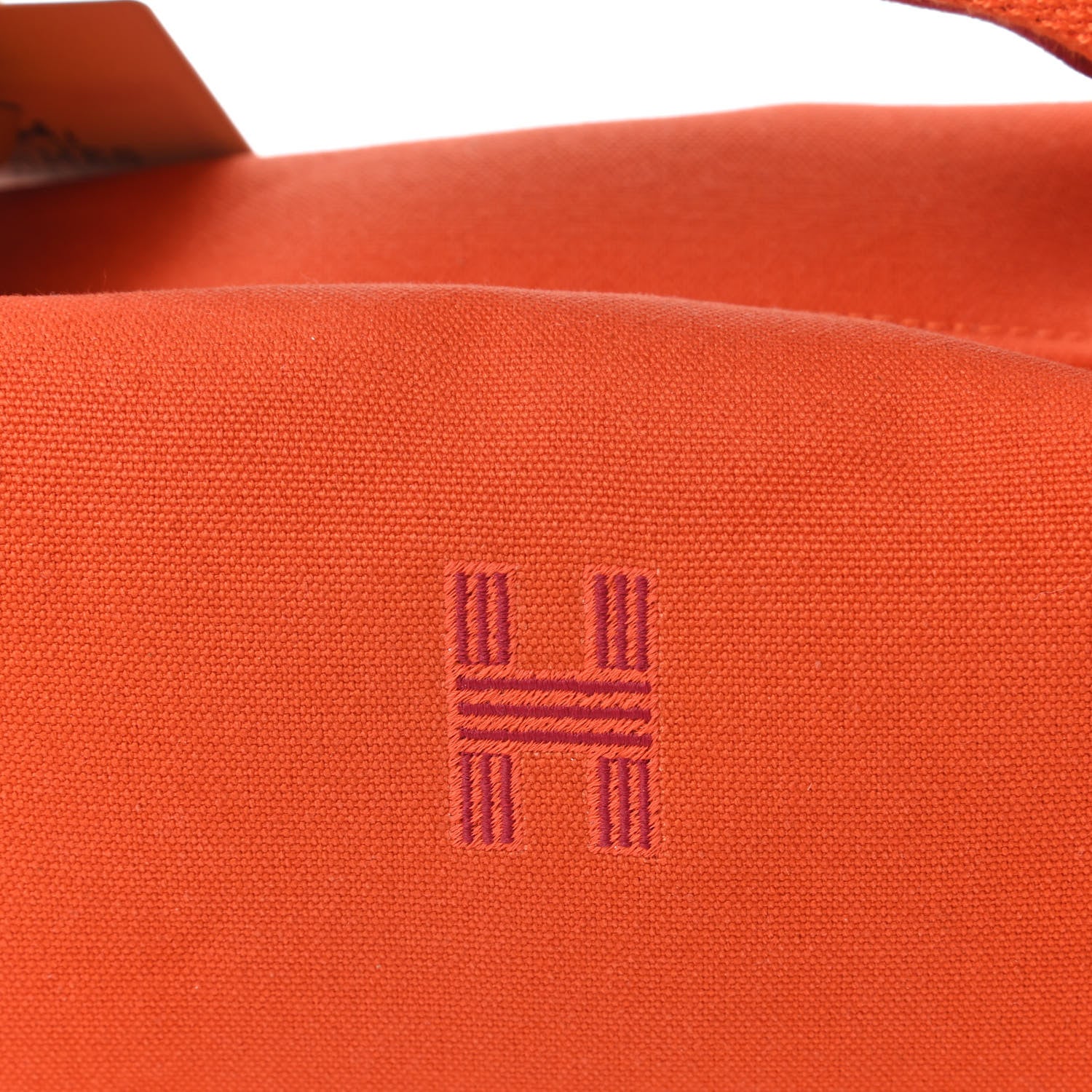 Hermes Canvas Small Bride-A-Brac Pouch Orange Burgundy 9 of 9