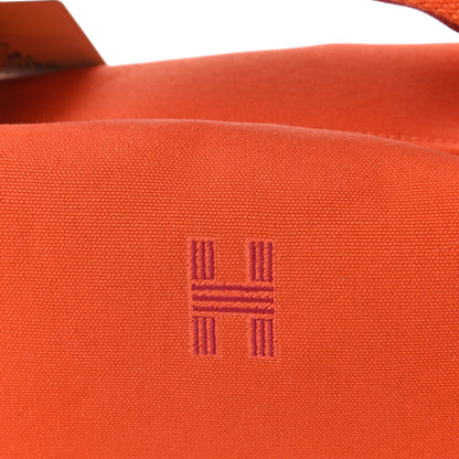 Hermes Canvas Small Bride-A-Brac Pouch Orange Burgundy 9 of 9