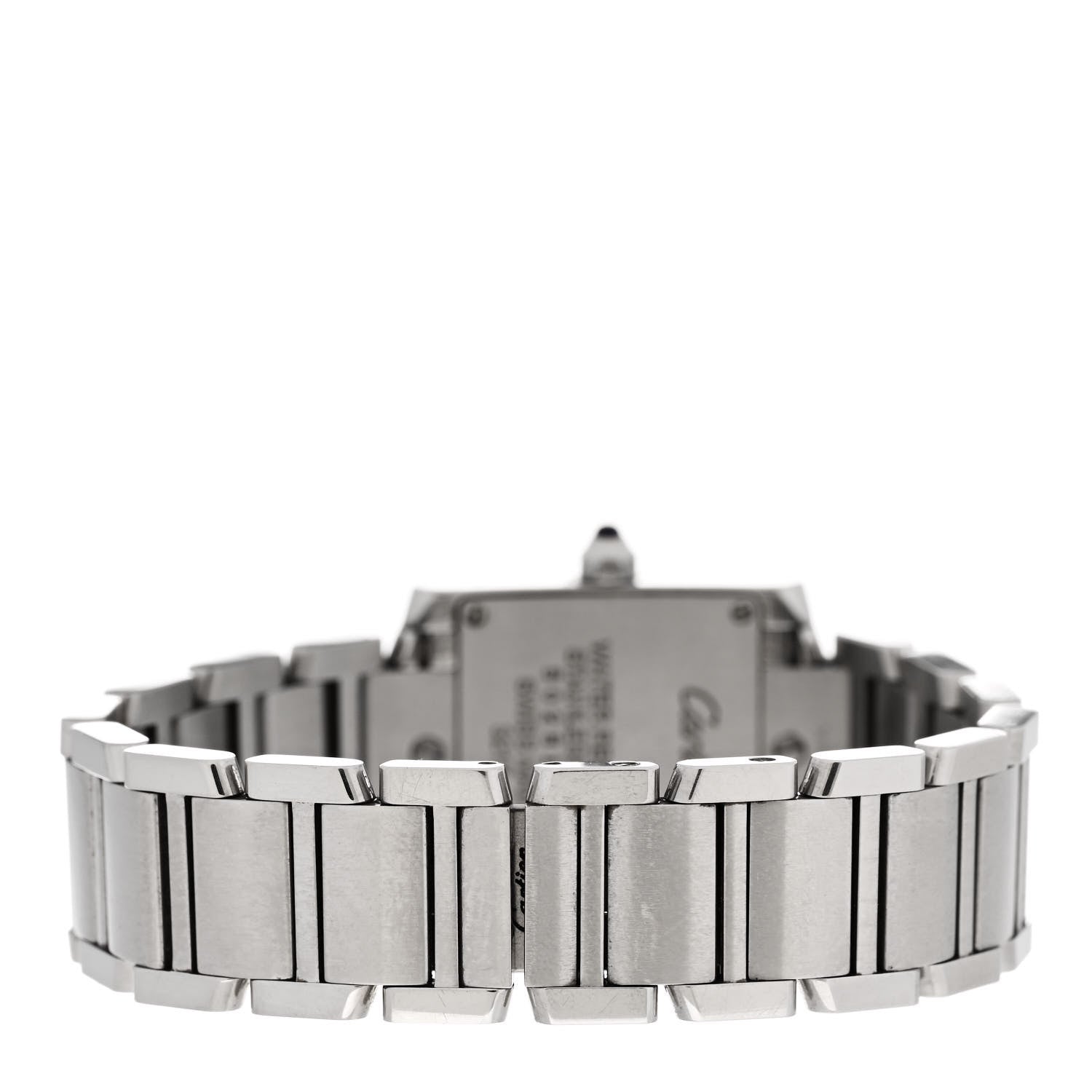 Cartier Stainless Steel Diamond Bezel 20mm Tank Francaise Quartz Watch 3 of 5