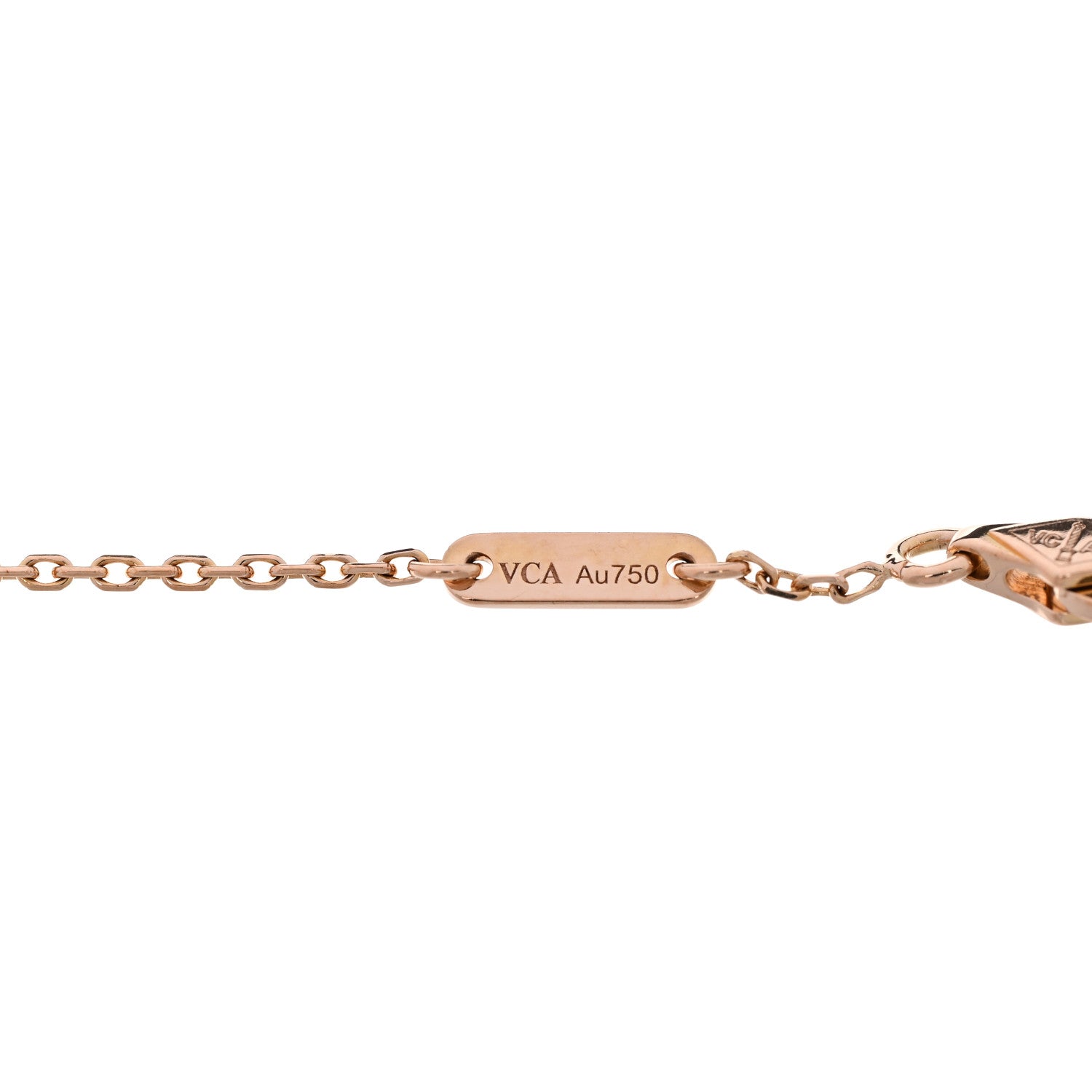 Van Cleef & Arpels 18K Rose Gold Carnelian Sweet Alhambra Bracelet 3 of 5