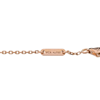 Van Cleef & Arpels 18K Rose Gold Carnelian Sweet Alhambra Bracelet 3 of 5