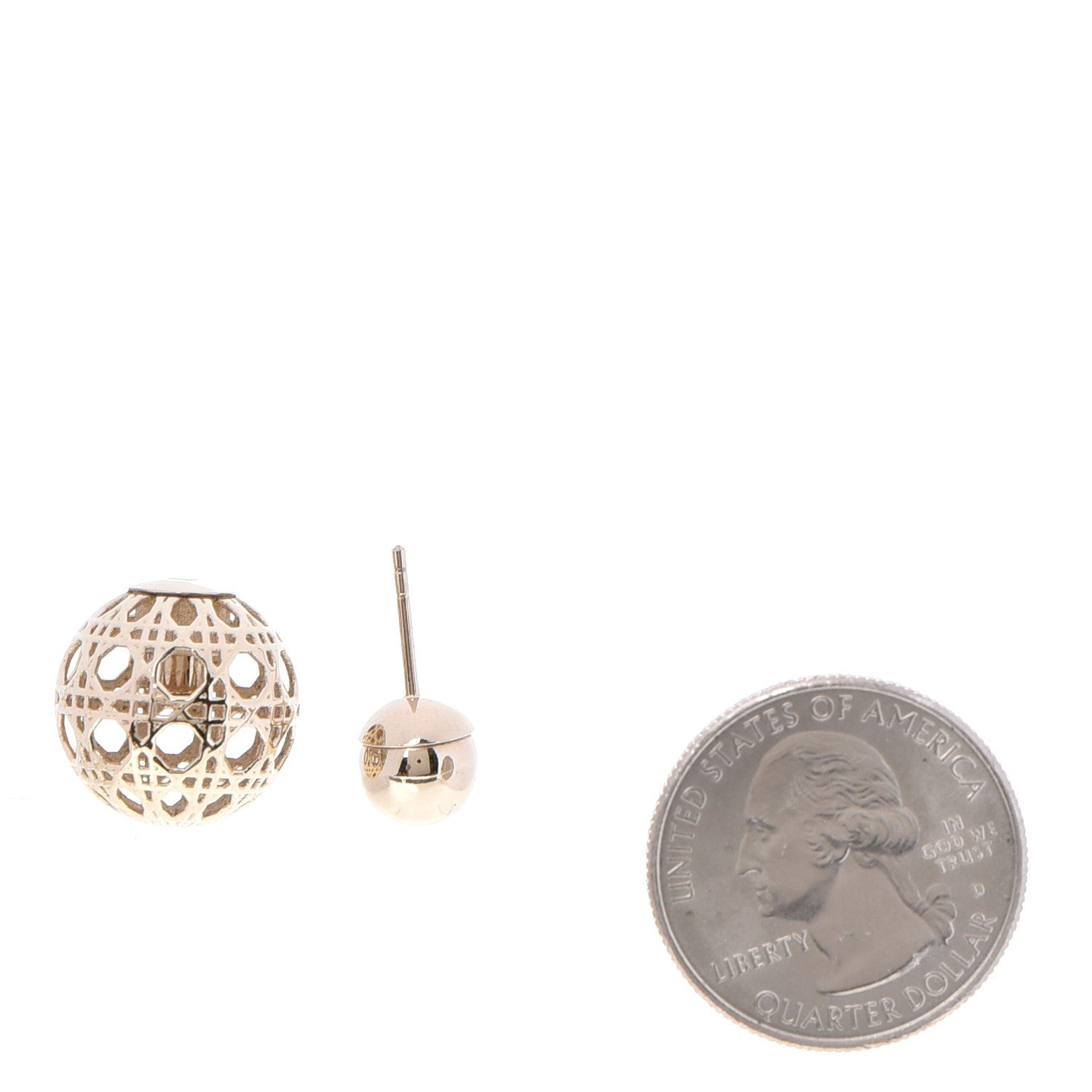 Christian Dior Cannage Mise En Dior Tribal Earrings Gold 2 of 5
