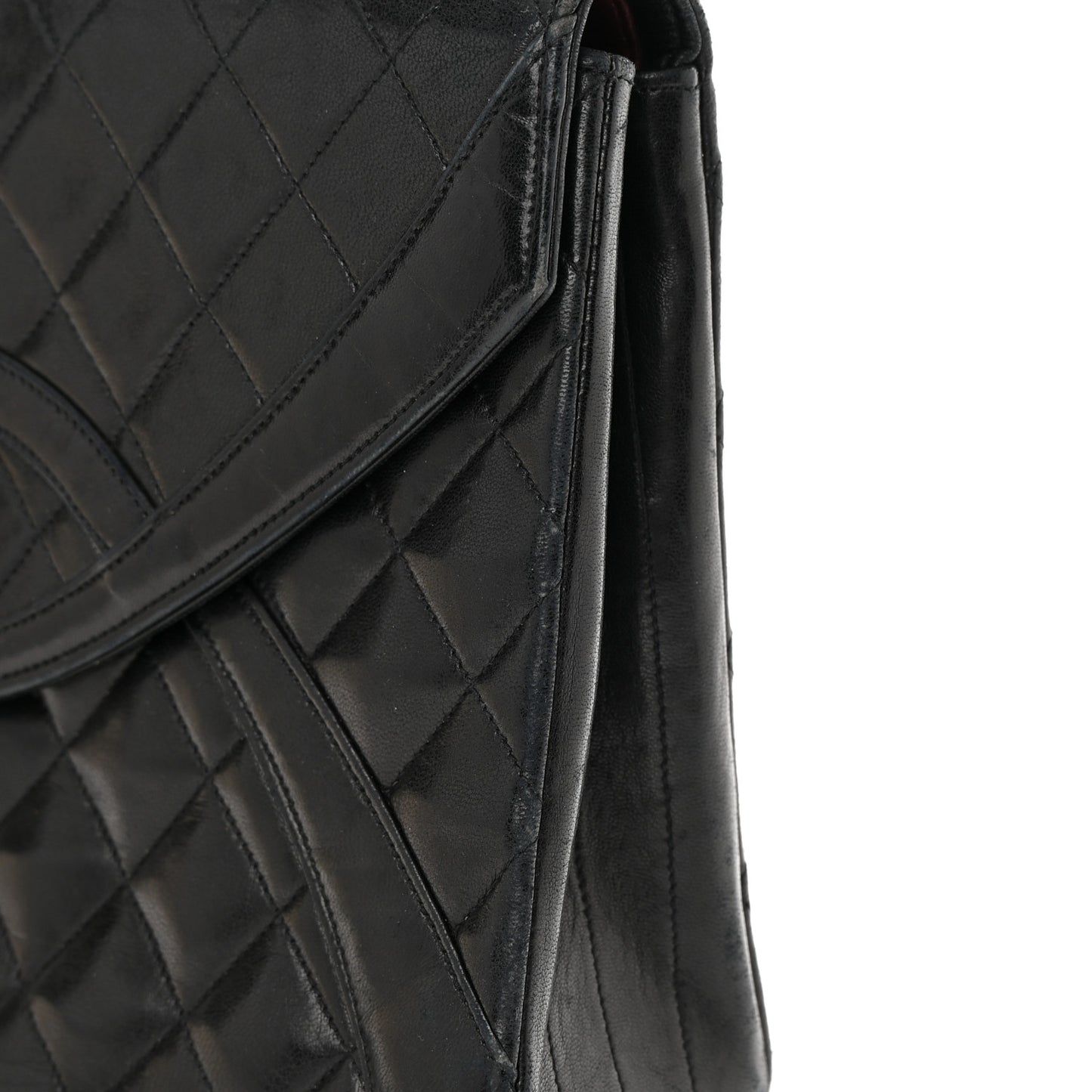 Lambskin Quilted Paris Medium Single Flap Black