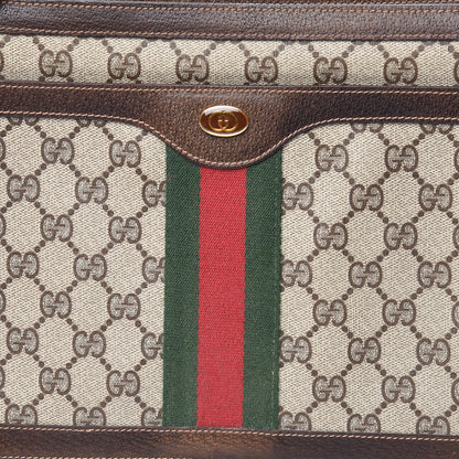 Gucci GG Plus Monogram Web Shoulder Bag Dark Brown 16 of 18