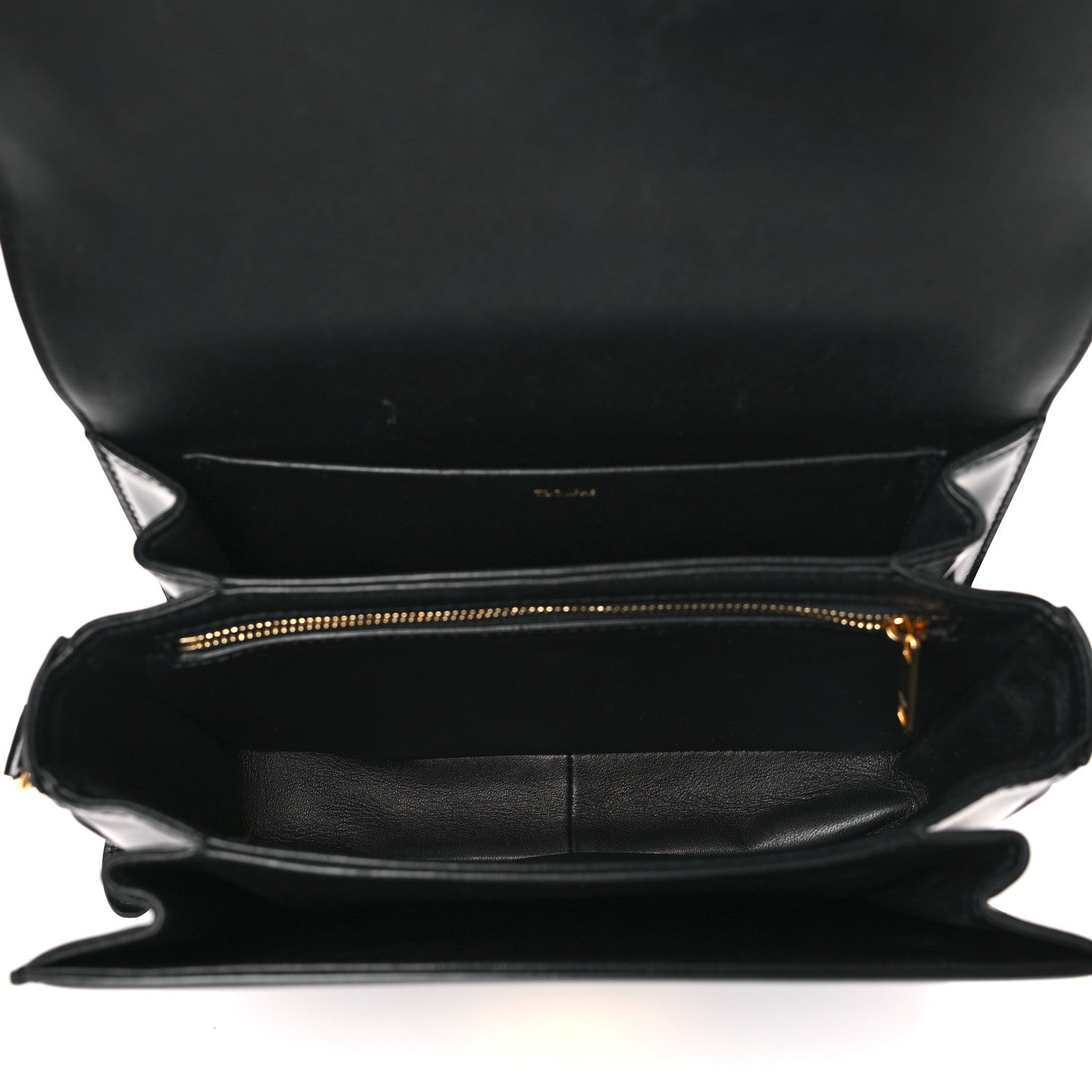 Celine Shiny Calfskin Medium Triomphe Black 5 of 9