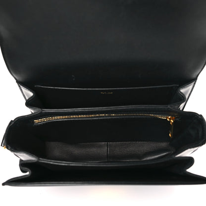 Celine Shiny Calfskin Medium Triomphe Black 5 of 9