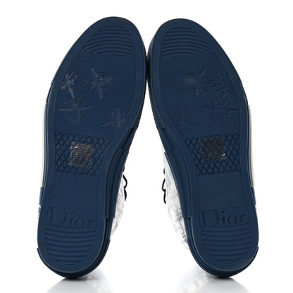 Christian Dior Technical Canvas Oblique Mens B23 High Top Sneakers 43 White Blue 5 of 9