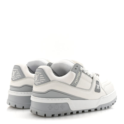 Louis Vuitton Calfskin Womens LV Trainer Maxi Sneakers 38 Gris 5 of 10