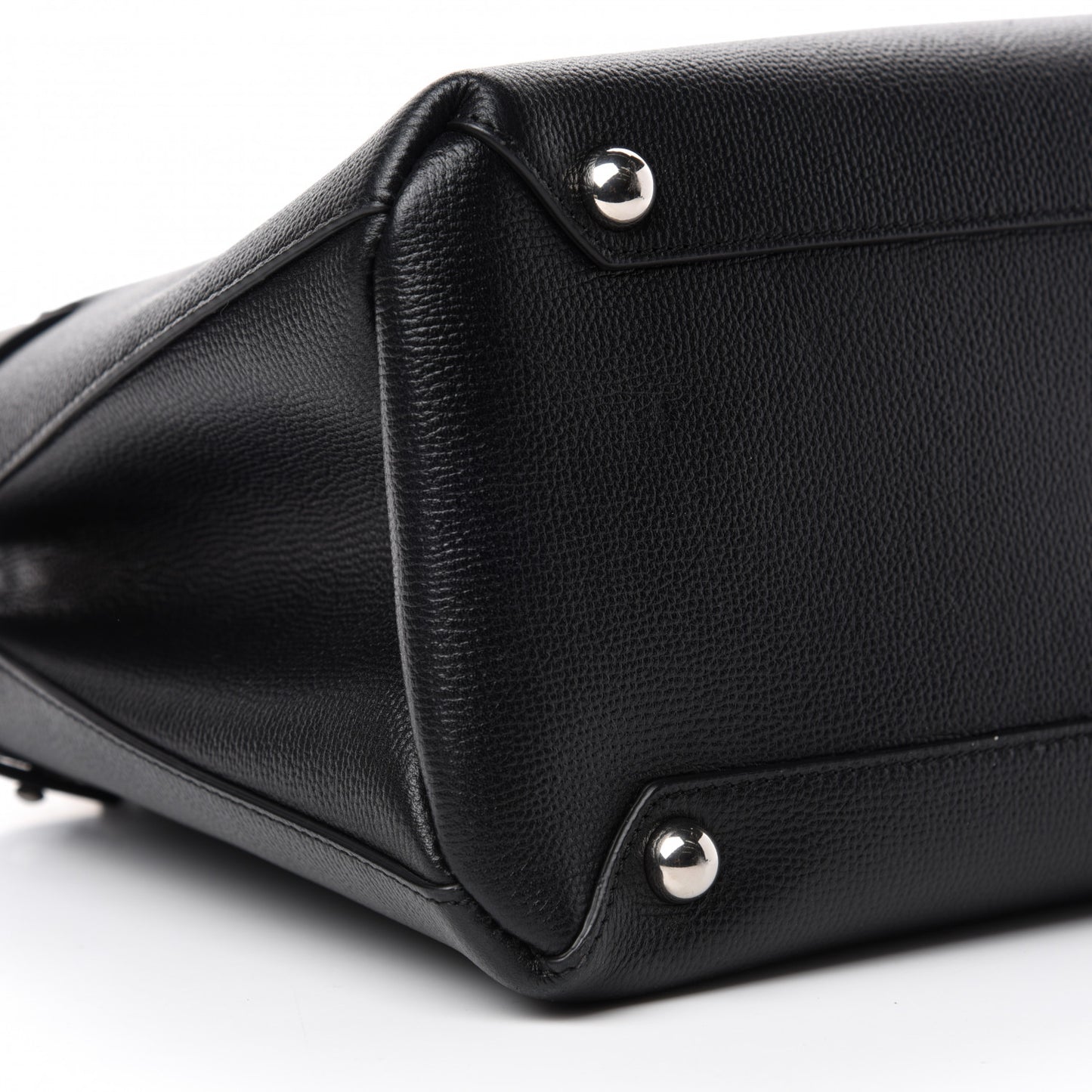 Grainy Calfskin House Check Medium Banner Tote Black