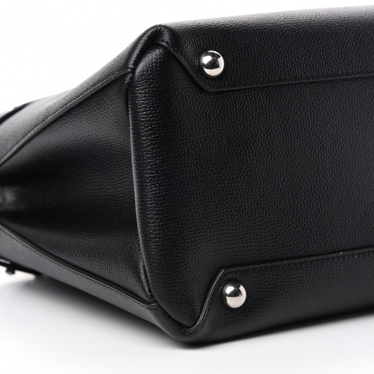 Burberry Grainy Calfskin House Check Medium Banner Tote Black 7 of 12