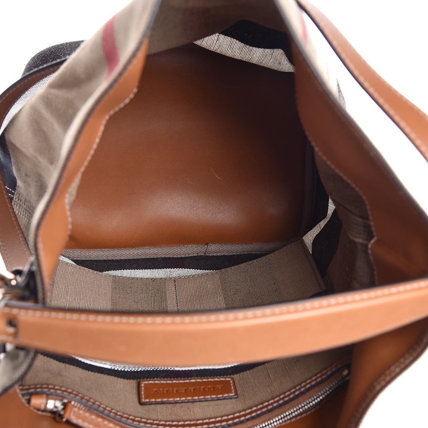 Canvas Mega Check Medium Ashby Hobo Saddle Brown