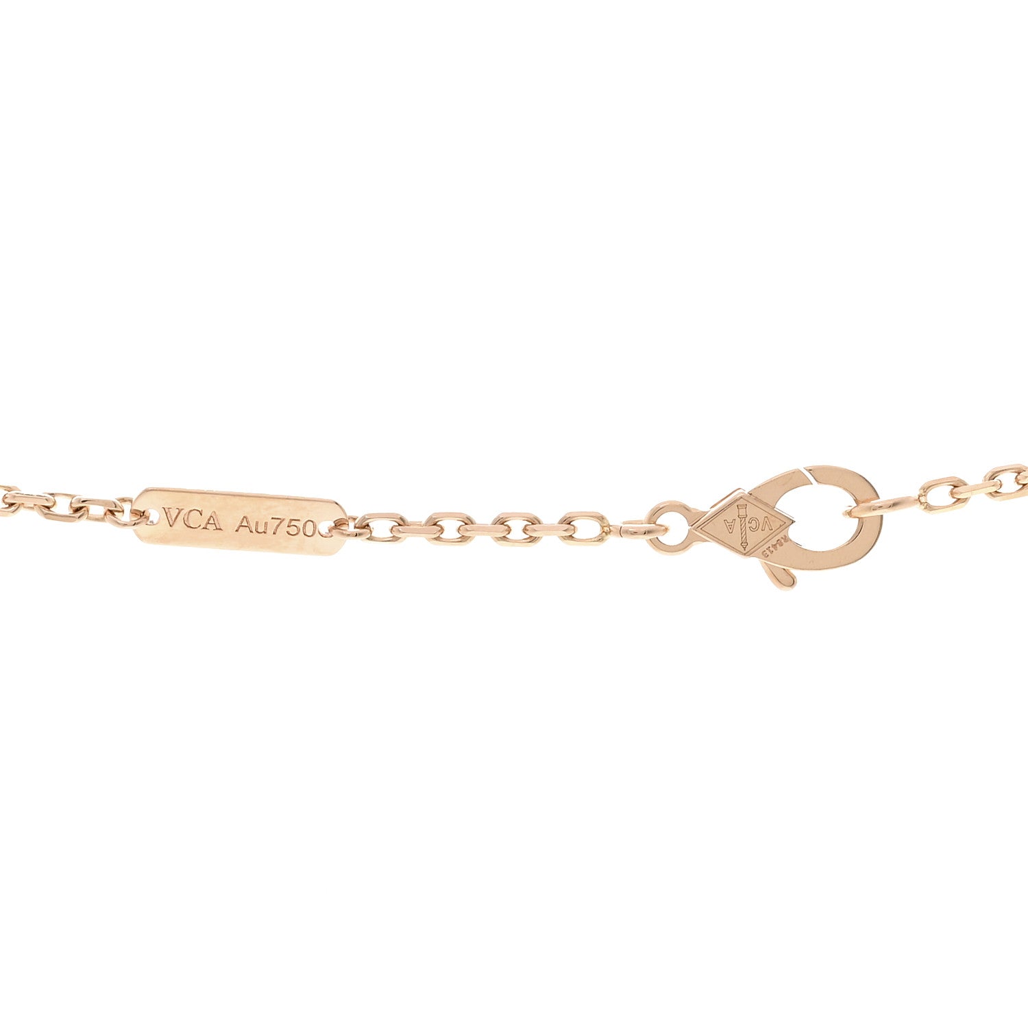 Van Cleef & Arpels 18K Rose Gold Diamond Small Frivole Pendant Necklace 5 of 5