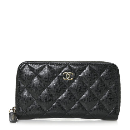 Chanel Caviar Quilted Medium Zip Around Wallet Black 1 of 9