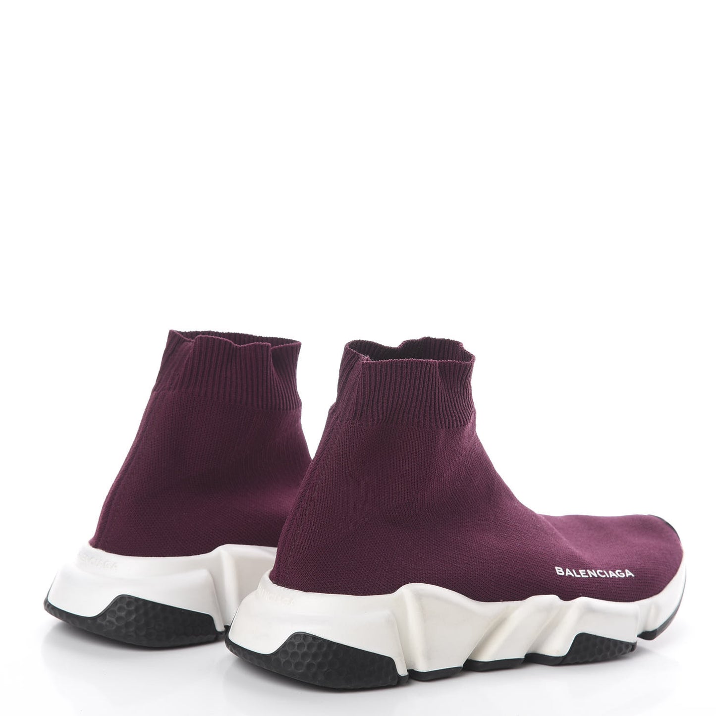 Neoprene Knit Womens Speed Sneakers 38 Prune White