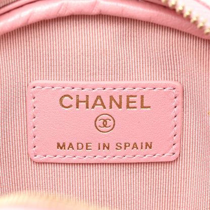 Chanel Iridescent Caviar Quilted Zip Around Classic Coin Purse Rose Pink 5 of 7