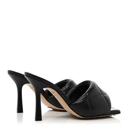 Bottega Veneta Nappa Quilted Rubber Lido Mule Sandals 35.5 Black 4 of 9