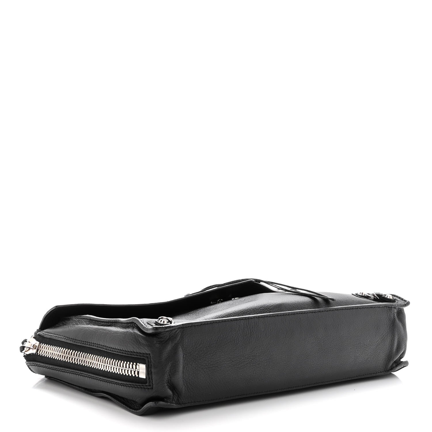 Balenciaga Calfskin Papier Sight Clutch Black 4 of 12