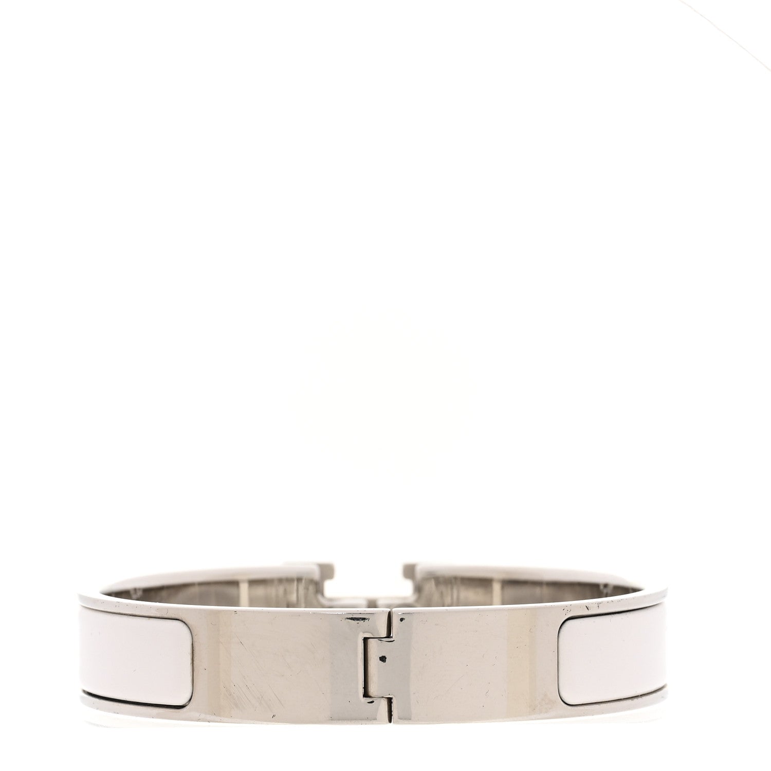 Hermes Enamel Narrow Clic Clac H Bracelet PM White 3 of 5