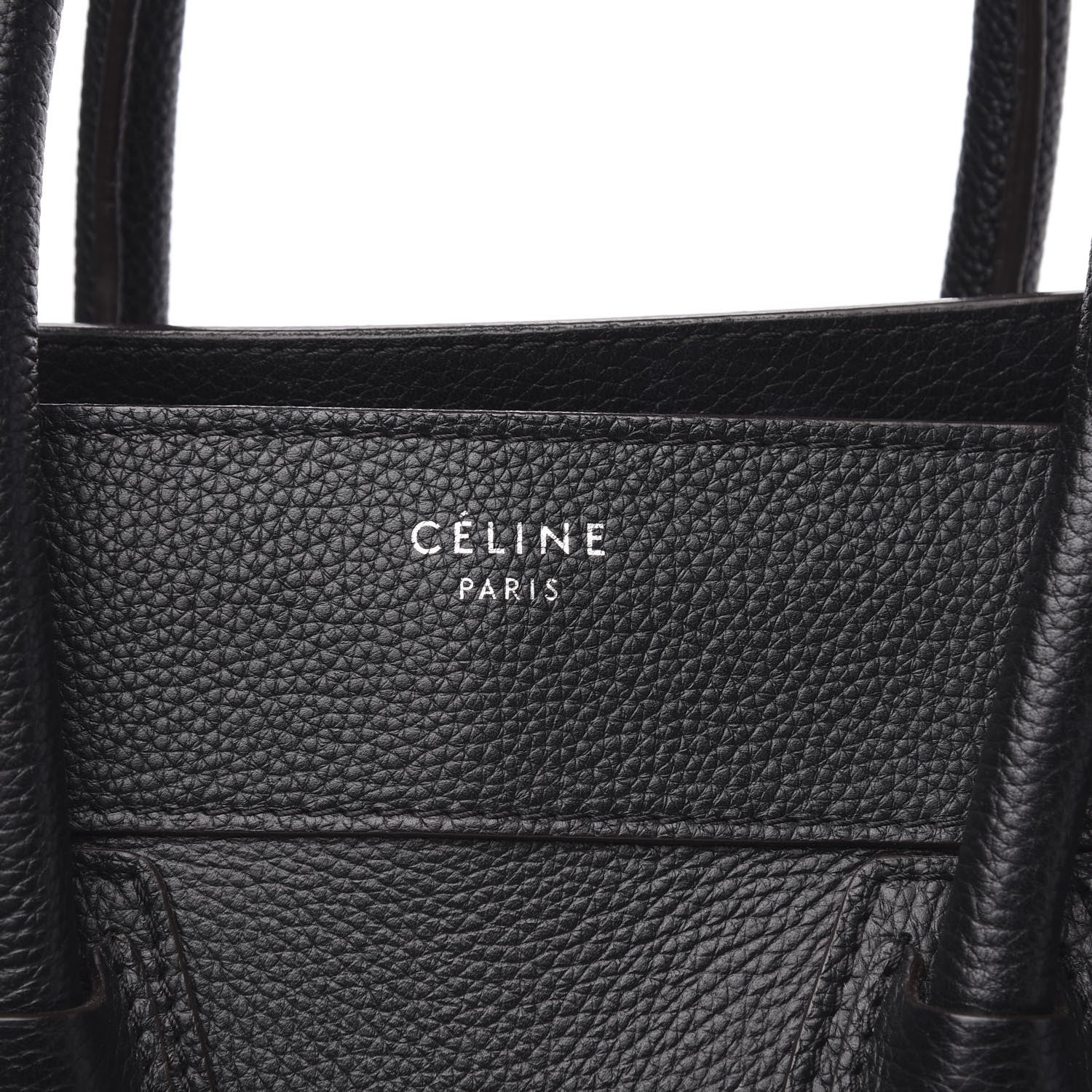 Celine Drummed Calfskin Mini Luggage Black 12 of 12