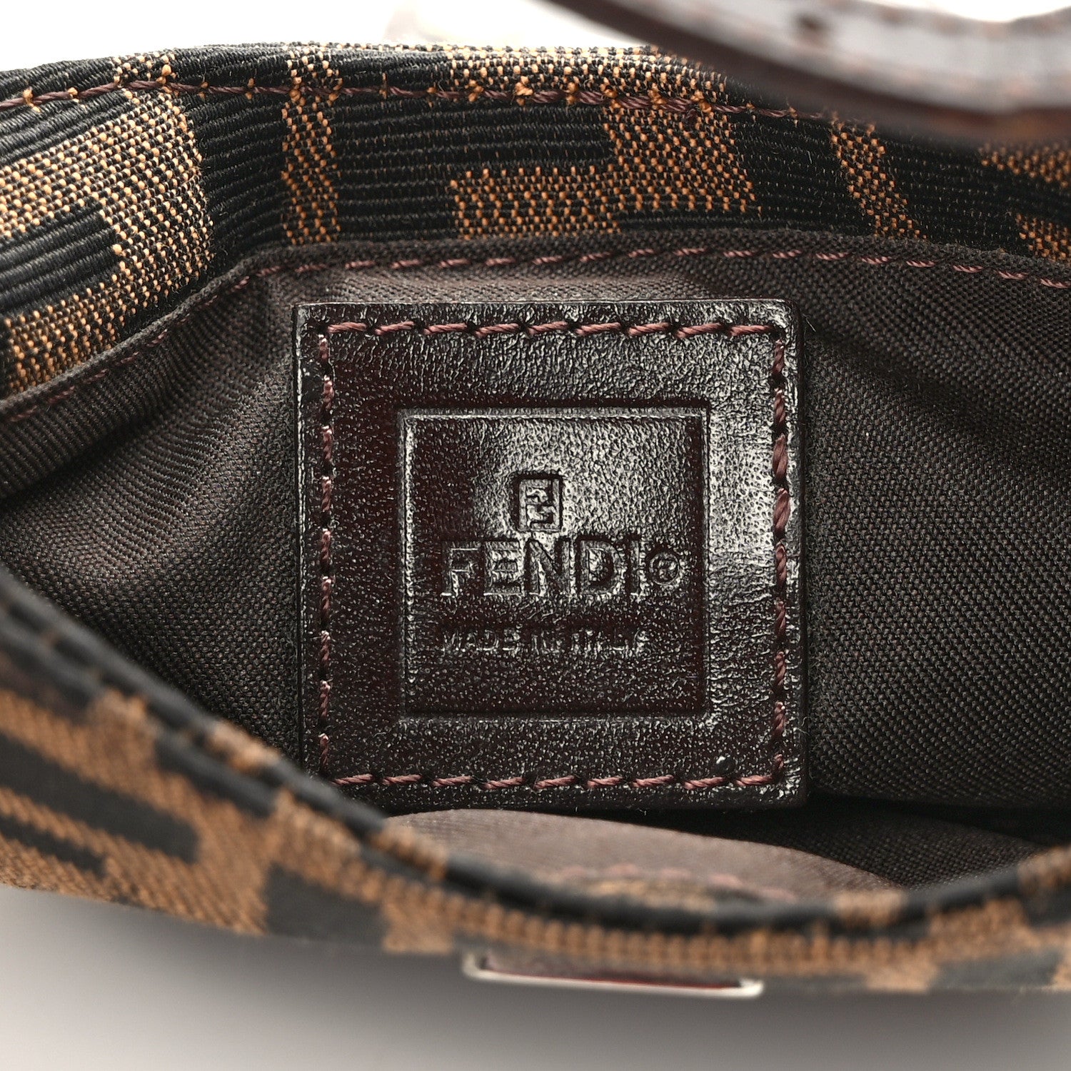 Fendi Zucca Mini Half Moon Baguette Tobacco 6 of 14