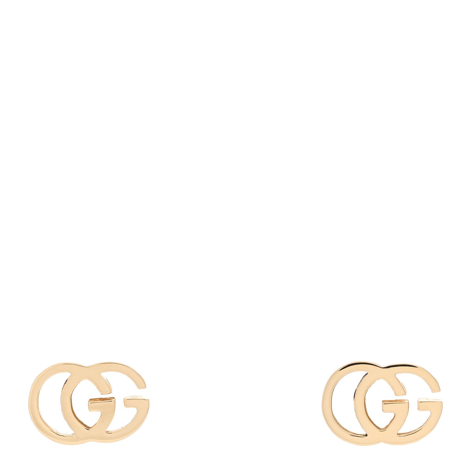 Gucci 18K Yellow Gold GG Tissue Stud Earrings 1 of 5