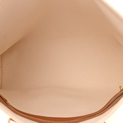 Celine Canvas Calfskin Horizontal Cabas Natural Tan 5 of 19