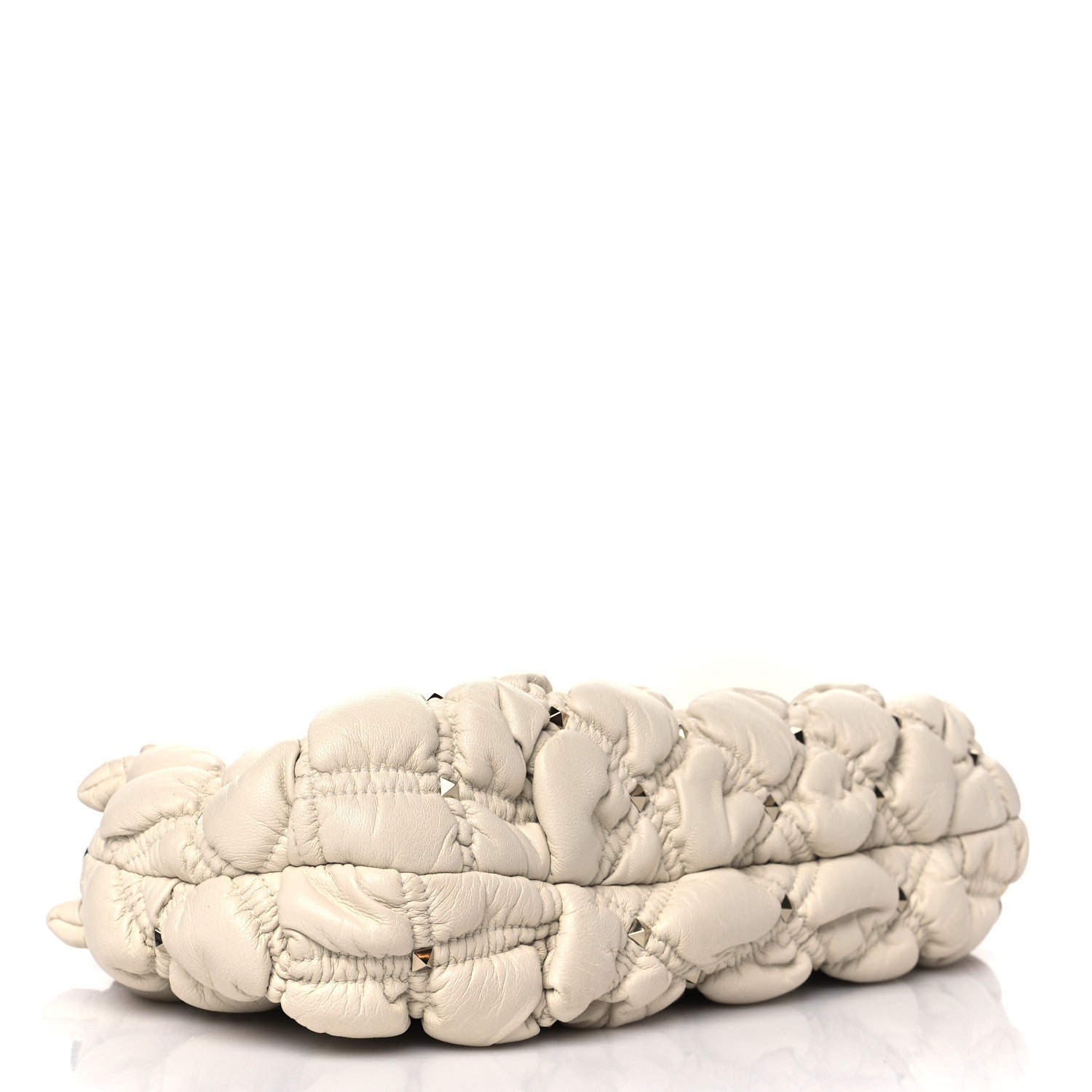 Valentino Garavani Nappa Spikeme Clutch Ivory 4 of 9