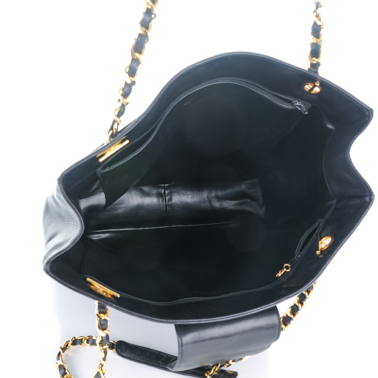 Lambskin Quilted Shoulder Bag Black