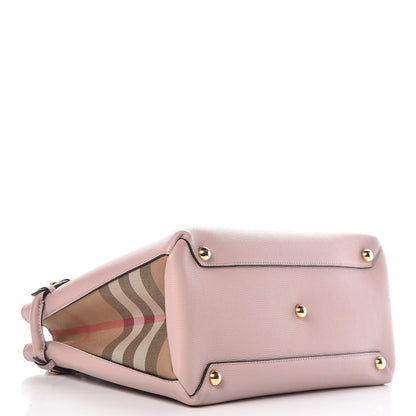 Burberry Grainy Calfskin House Check Medium Banner Tote Pale Orchid 5 of 10