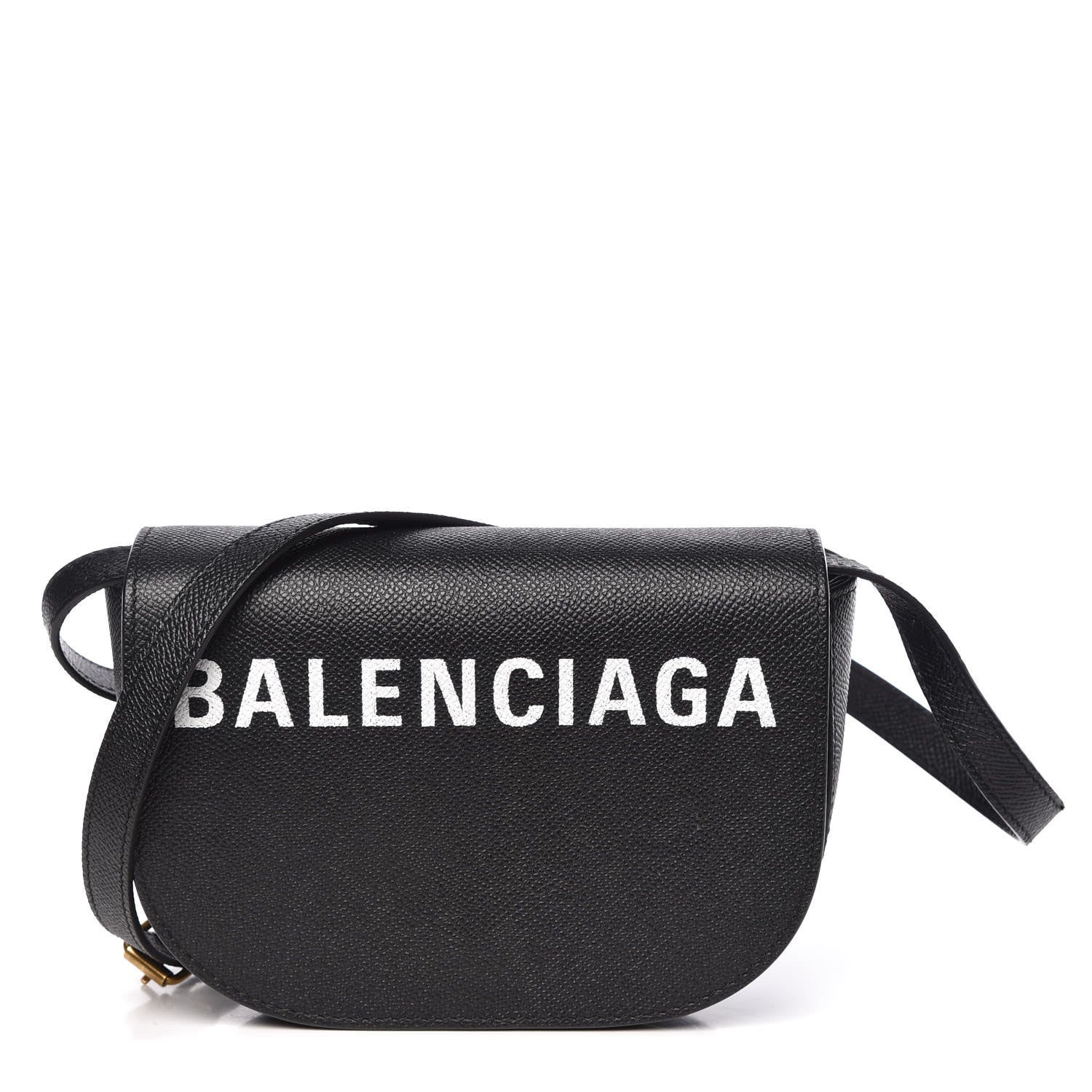 Balenciaga Grained Calfskin Logo Print Ville Day Bag XS Black 1 of 10