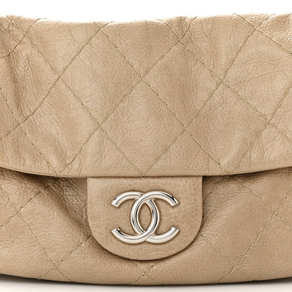 Chanel Glazed Calfskin Stitched On The Road Flap Dark Beige 7 of 10